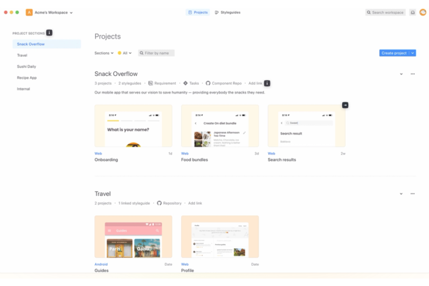 Zeplin screenshot - 10 Mejores Herramientas de Prototipado de Diseño Responsive para 2026