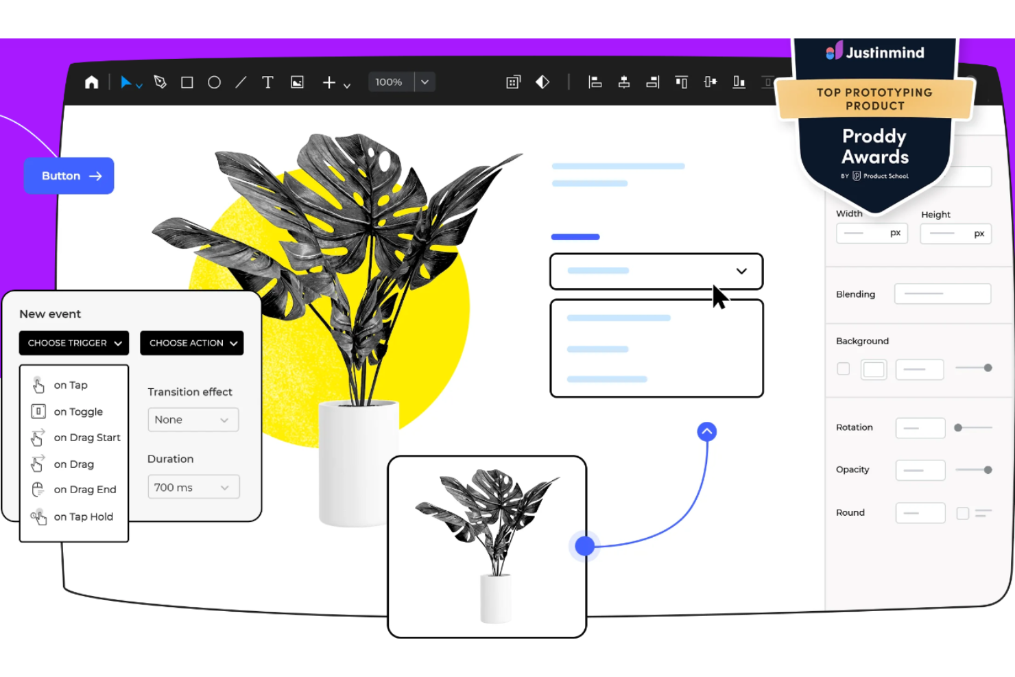 Justinmind screenshot - 10 mejores alternativas a Framer analizadas en 2026