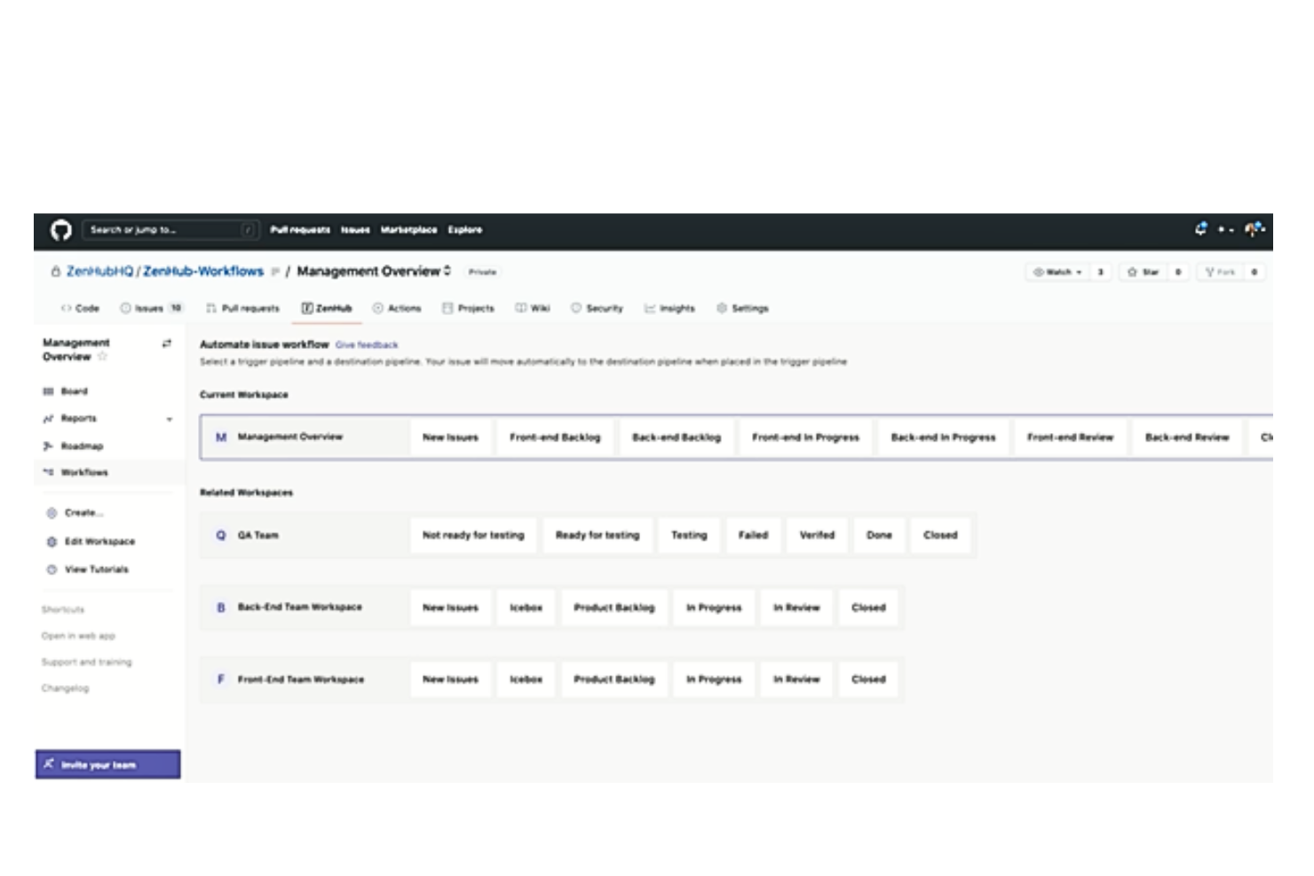 Zenhub screenshot - 10 Mejores Herramientas de Roadmap Online para PMs en 2026