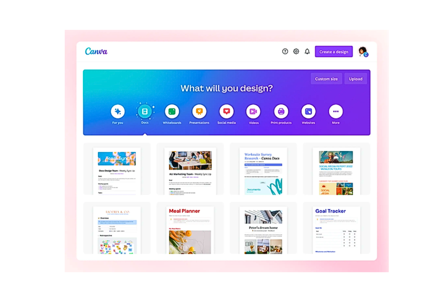 Canva screenshot - 10 Mejores Programas de Diseño Web Para Crear Sitios en 2026