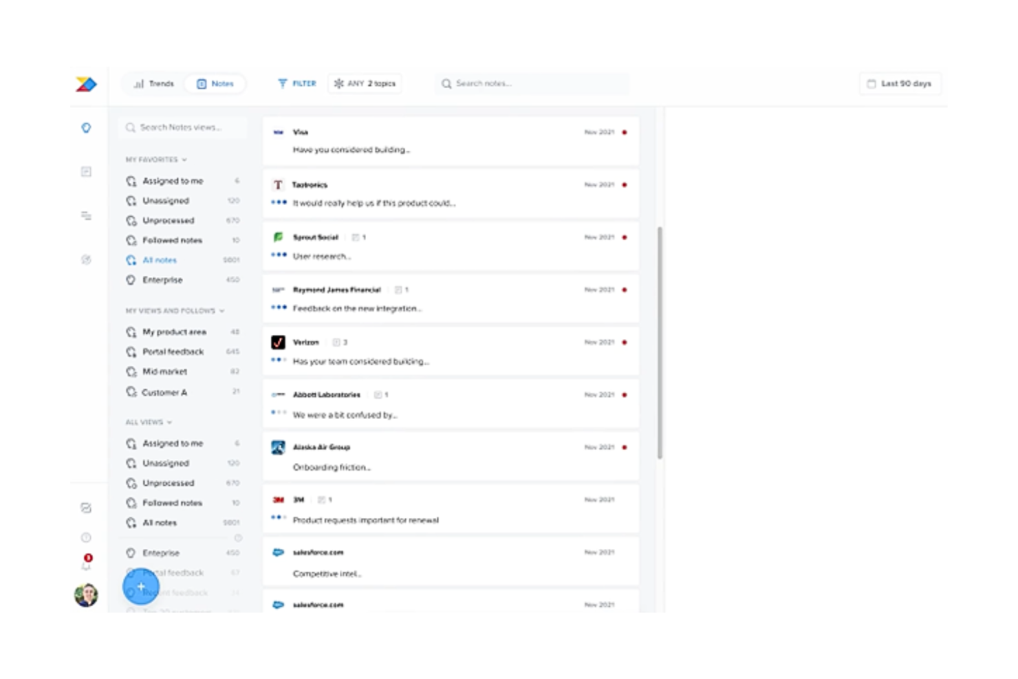 Productboard screenshot - 10 Mejores Herramientas de Roadmap Online para PMs en 2026