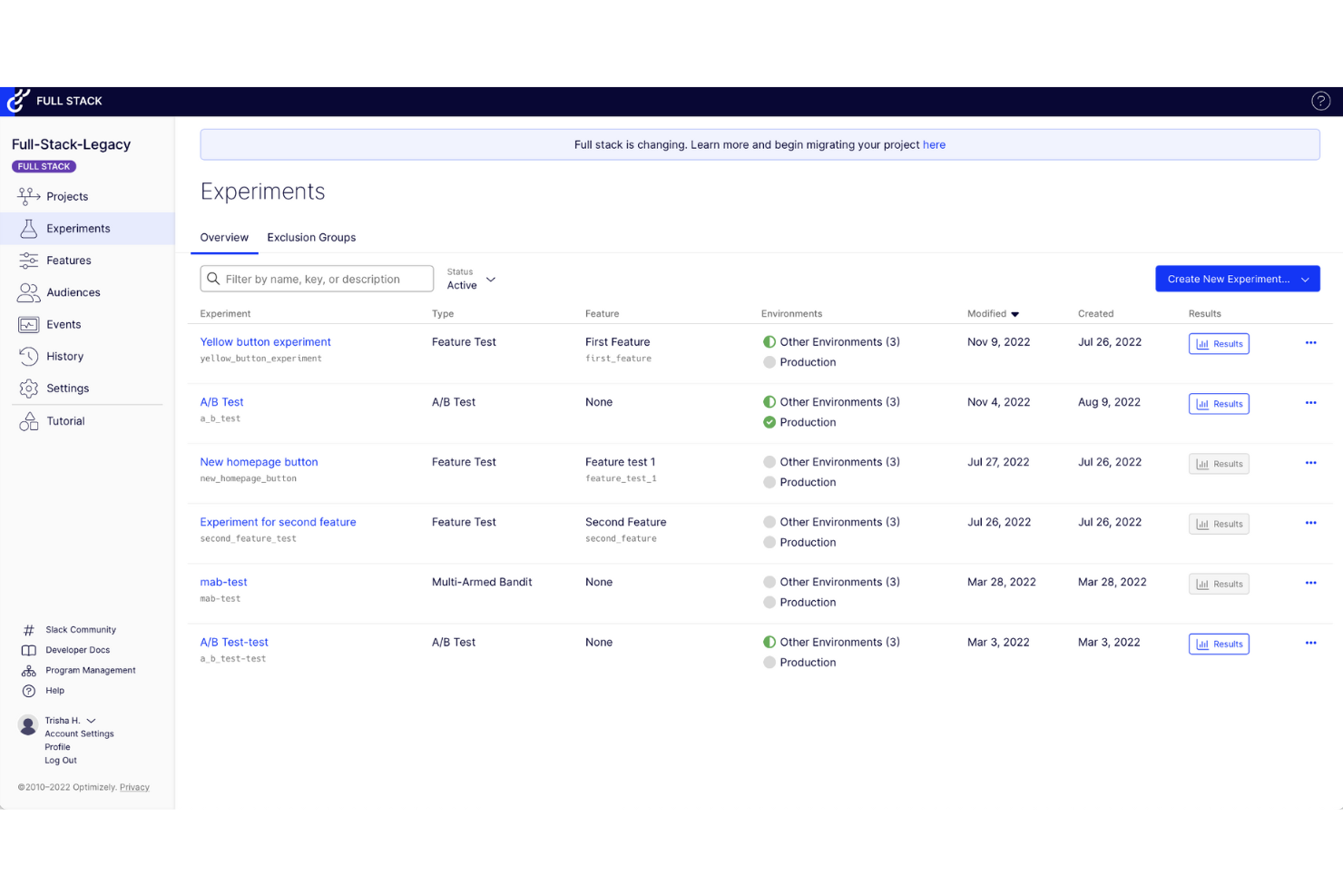 Optimizely screenshot - 10 mejores programas de pruebas A/B analizados en 2026