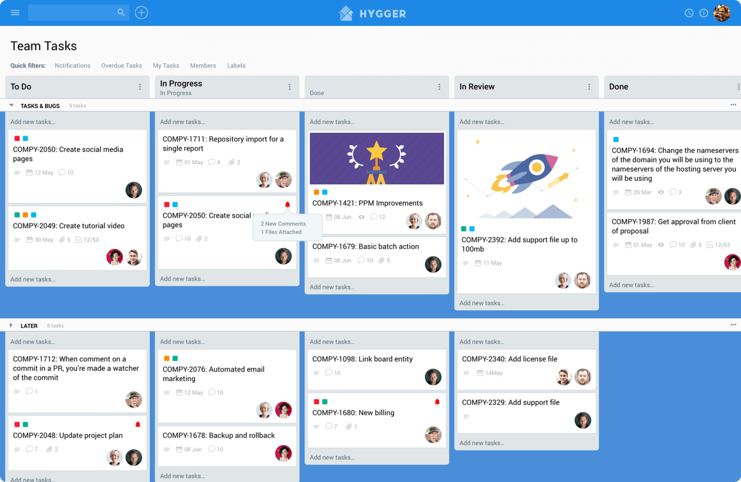 Hygger screenshot - 10 Mejores Herramientas de Roadmap Online para PMs en 2026