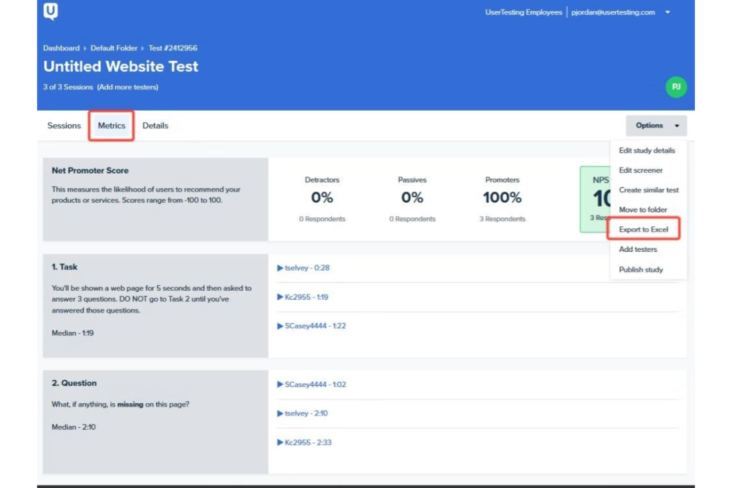 UserTesting screenshot - 10 Mejores Herramientas de Investigación de Usuarios Analizadas para 2026