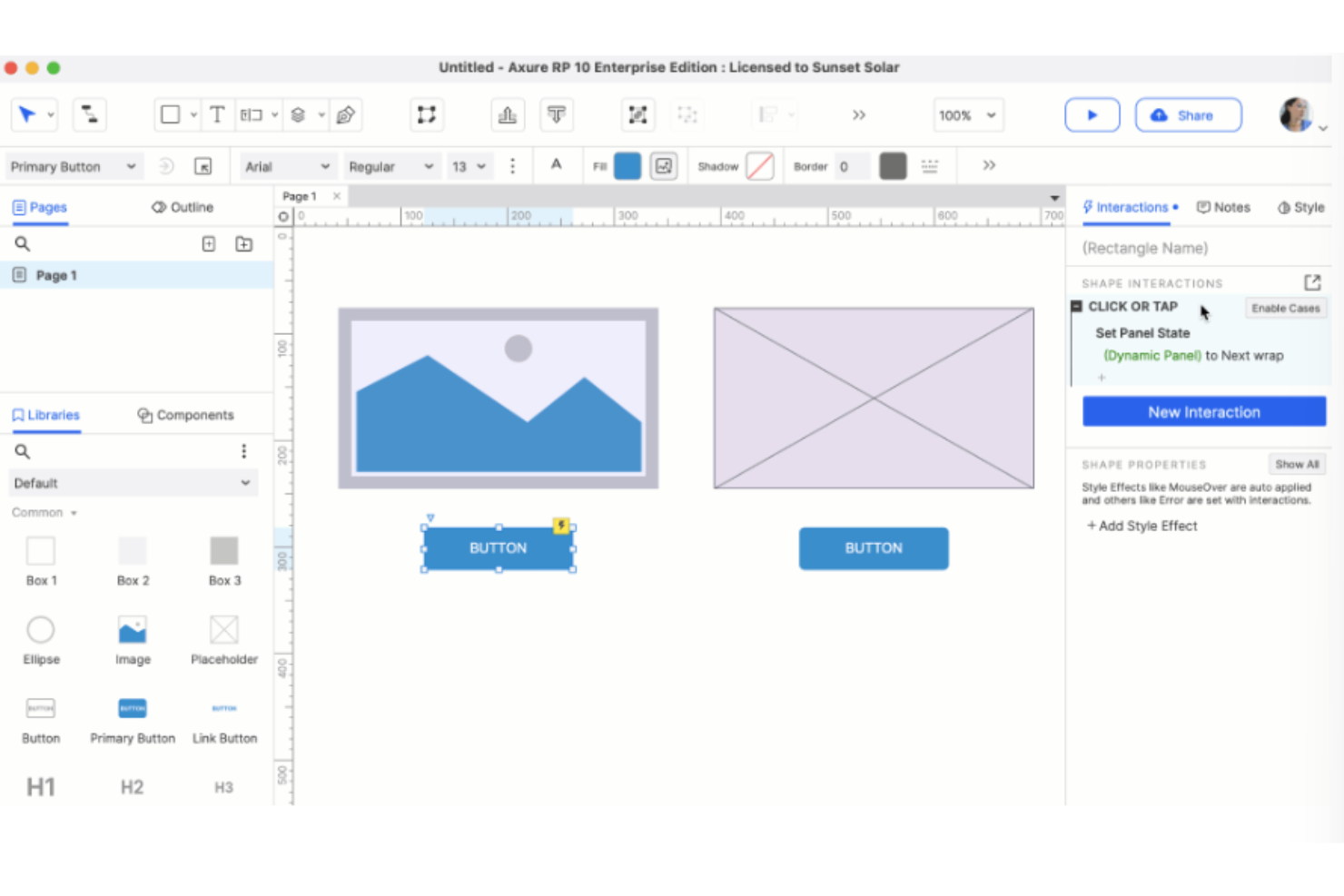 Axure screenshot - 10 Mejores Programas de Diseño de Interfaz de Usuario para 2026