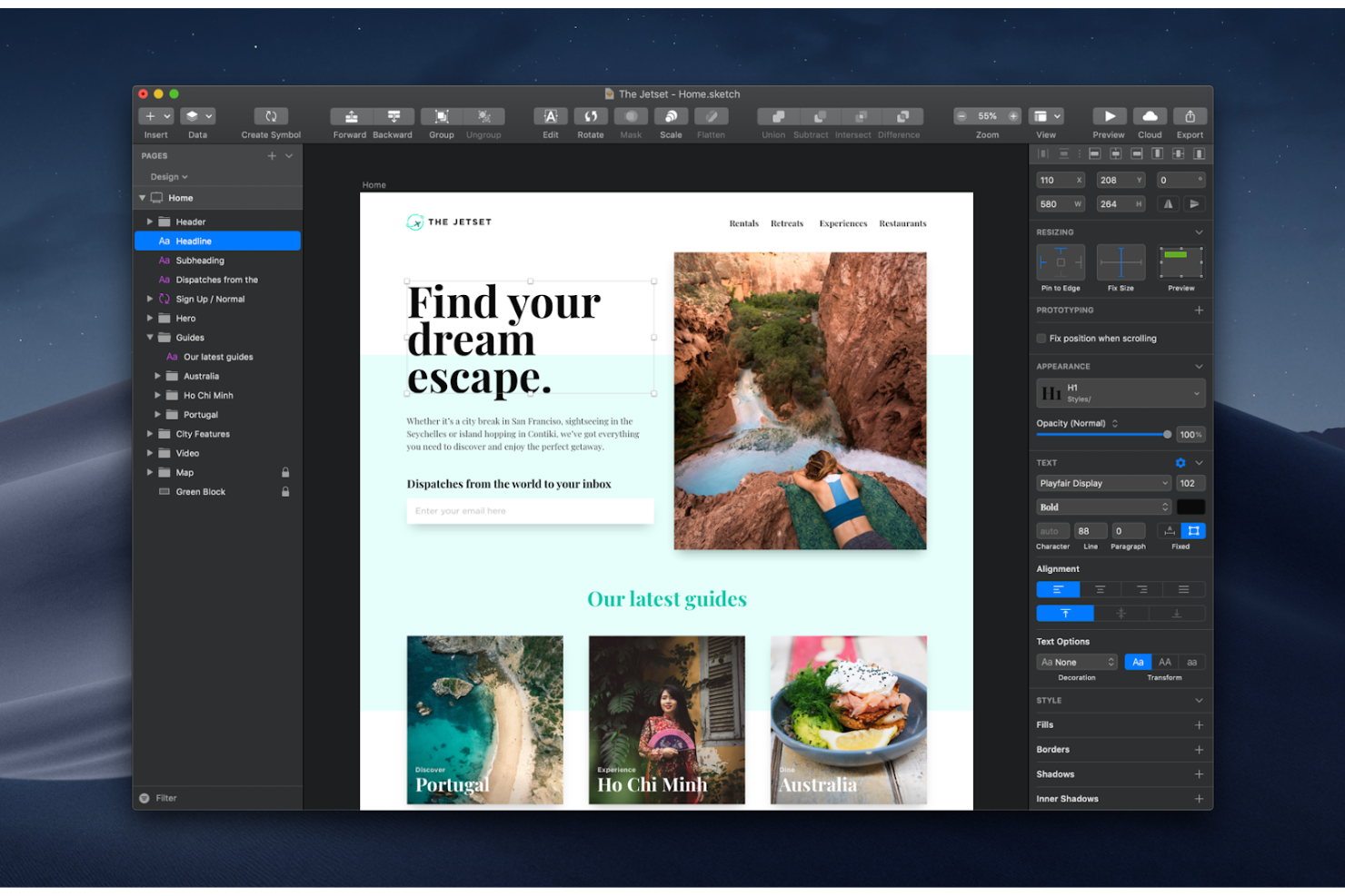 Sketch screenshot - 10 Mejores Herramientas de Prototipado de Apps Móviles Para 2026