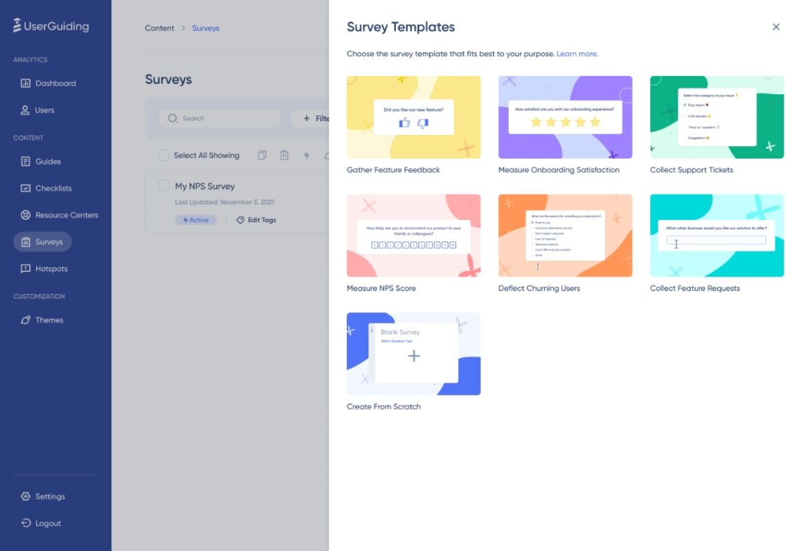 UserGuiding screenshot - 10 Mejores Herramientas de Marketing de Producto en 2026