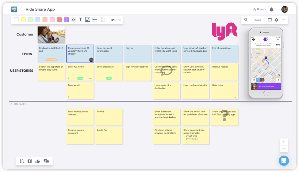 Cardboard screenshot - 10 Mejores Software para Historias de Usuario para Equipos Ágiles en 2026