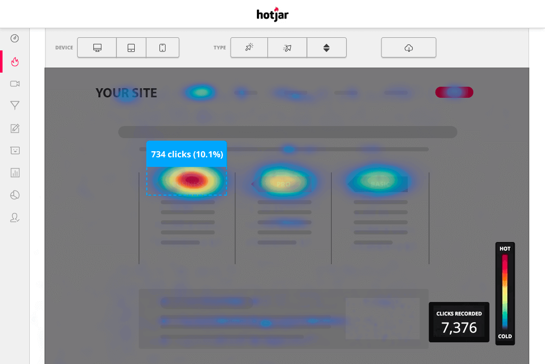 Hotjar screenshot - 10 Mejores Herramientas de Marketing de Producto en 2026
