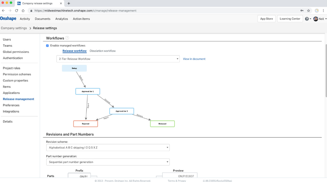 Onshape screenshot - 10 Mejores Software de Diseño de Productos Analizados en 2026
