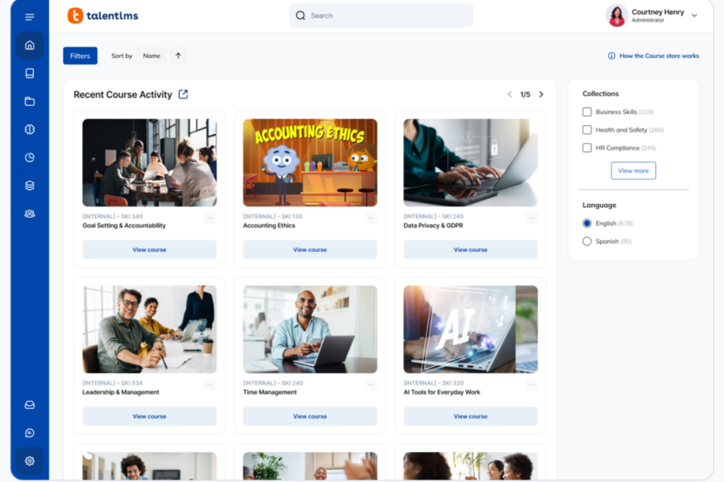 TalentLMS screenshot - 10 Mejores Software de Incorporación de Usuarios para Retención en 2026