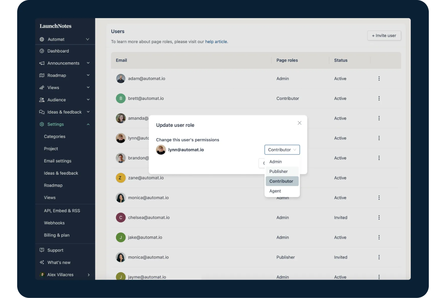 LaunchNotes screenshot - 10 Mejores Herramientas de Rutas de Gestión de Productos en 2026