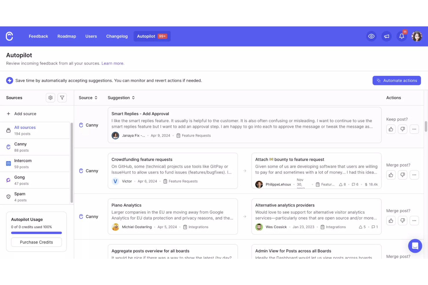 Canny screenshot - 10 Mejores Software de Gestión de Productos Para 2026