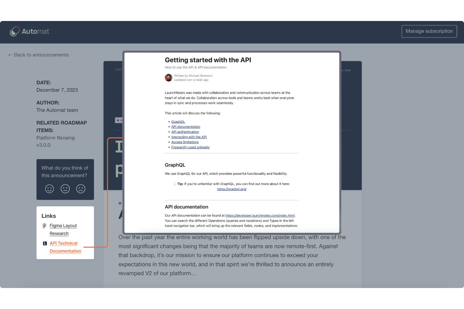 LaunchNotes screenshot - 10 Mejores Software de Gestión del Ciclo de Vida del Producto (PLM) 2026