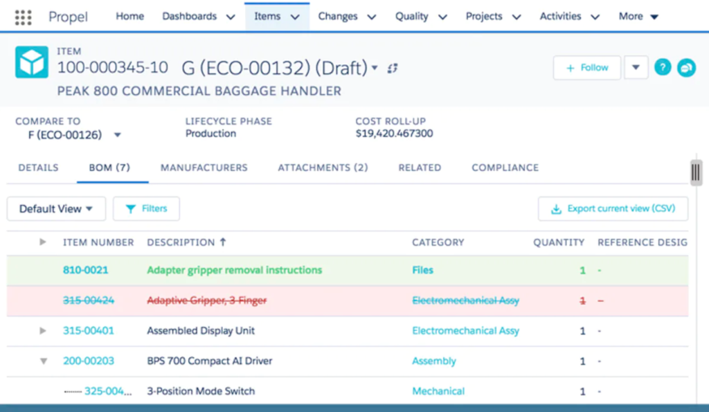 Propel screenshot - 10 Mejores Software de Gestión del Ciclo de Vida del Producto (PLM) 2026