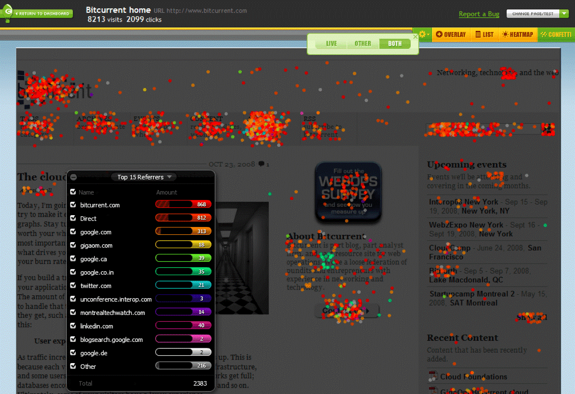 Crazy Egg screenshot - 10 Mejores Herramientas de Análisis del Comportamiento de Usuarios de 2026