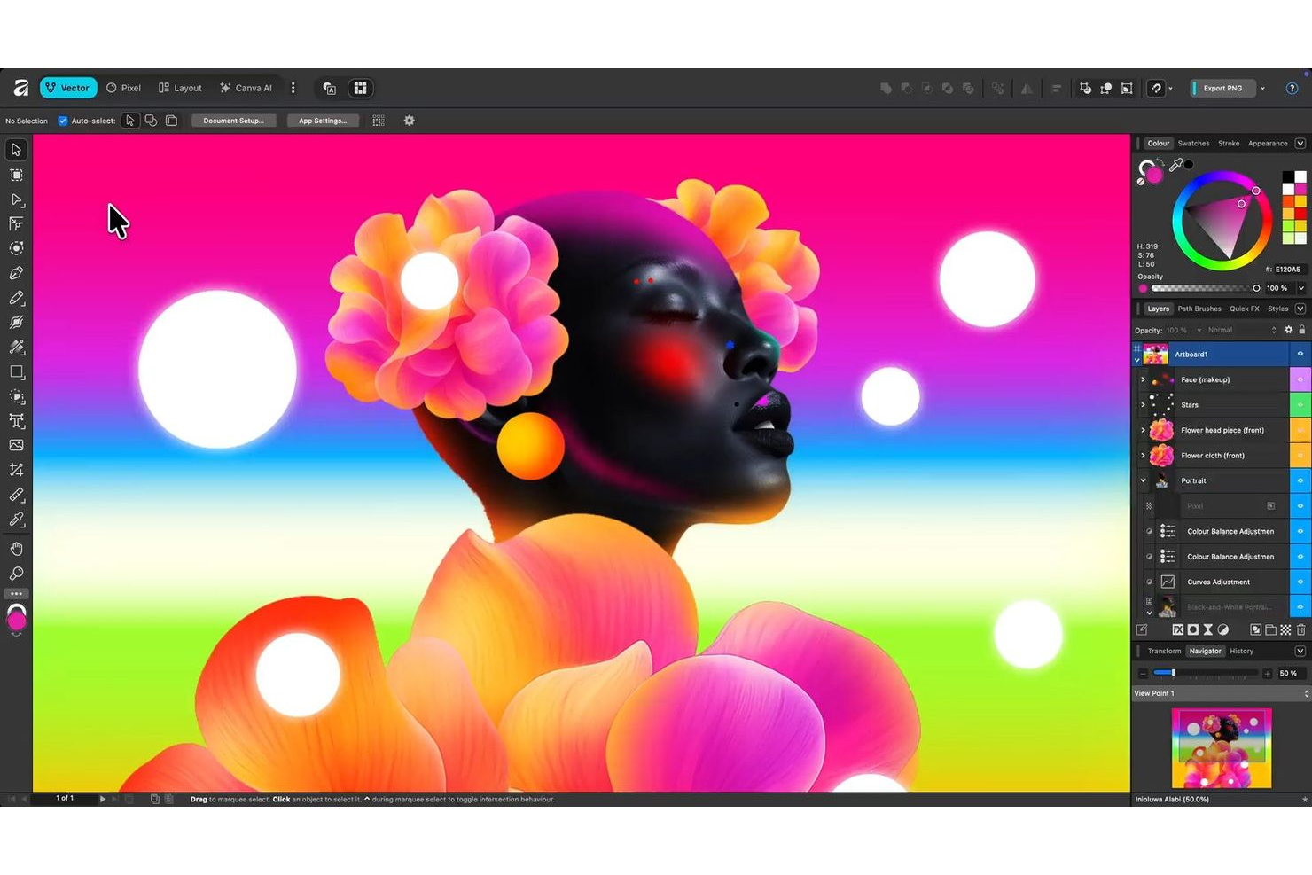 Affinity screenshot - 10 alternativas a Adobe Illustrator seleccionadas para 2026