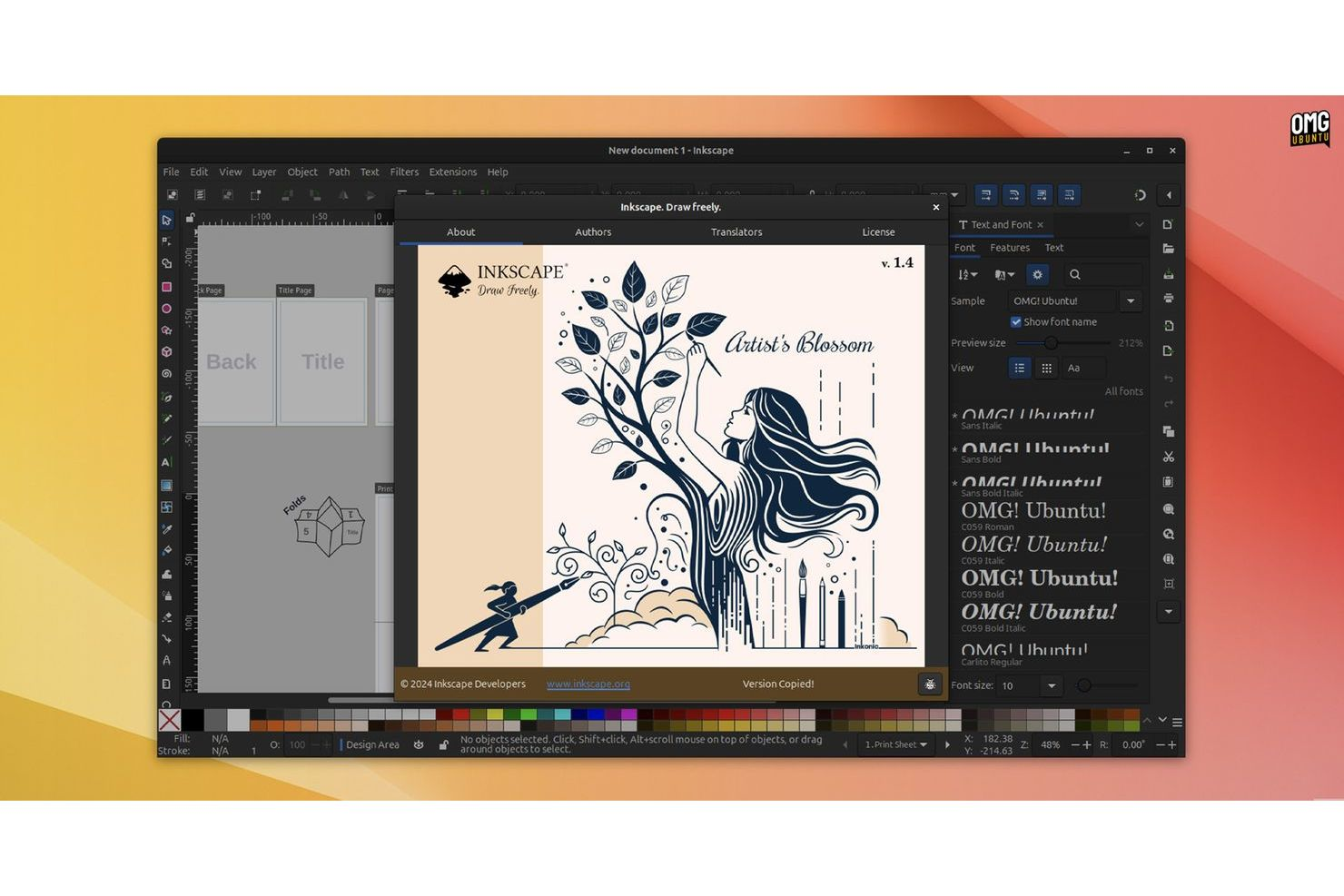 Inkscape screenshot - 10 alternativas a Adobe Illustrator seleccionadas para 2026