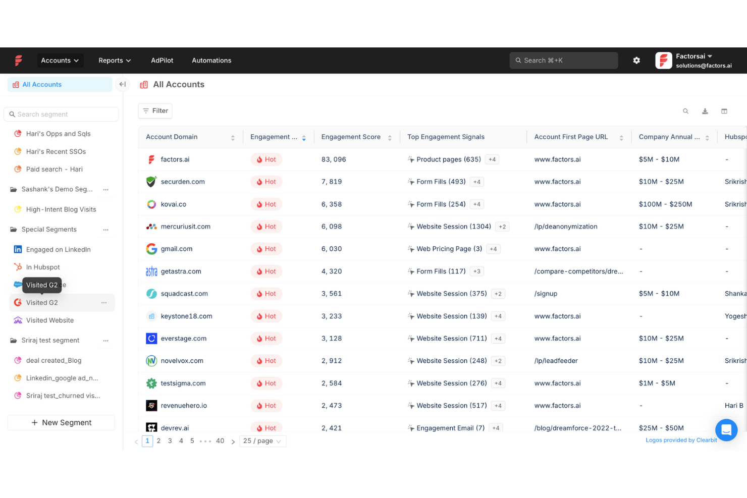 Factors screenshot - 10 Mejores Alternativas a Heap Analizadas en 2026