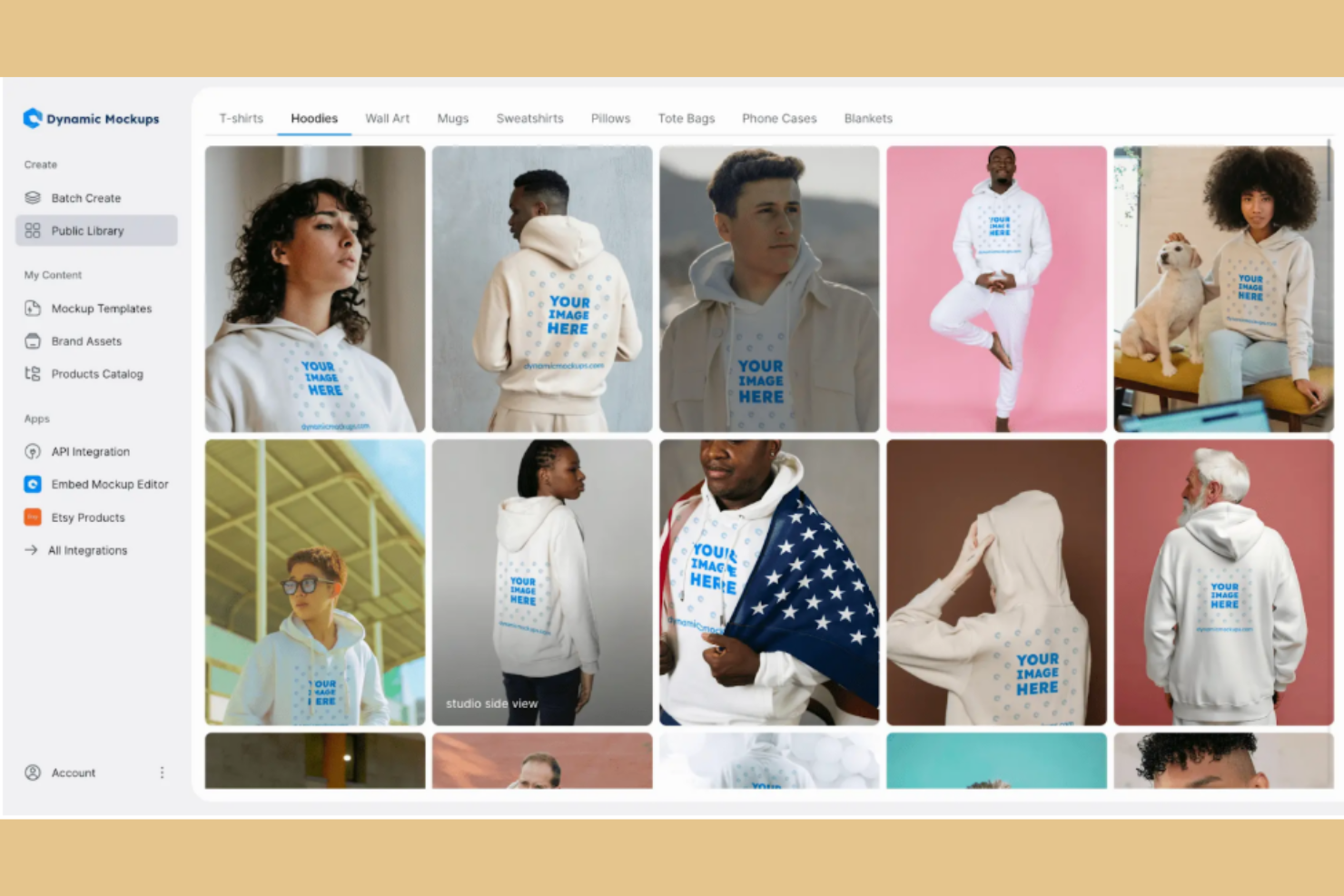 Dynamic Mockups screenshot - 10 Mejores Generadores de Mockups con IA Analizados en 2026