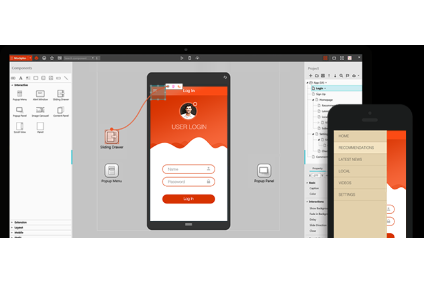 Mockplus screenshot - 10 mejores programas de diseño de aplicaciones móviles analizados en 2026