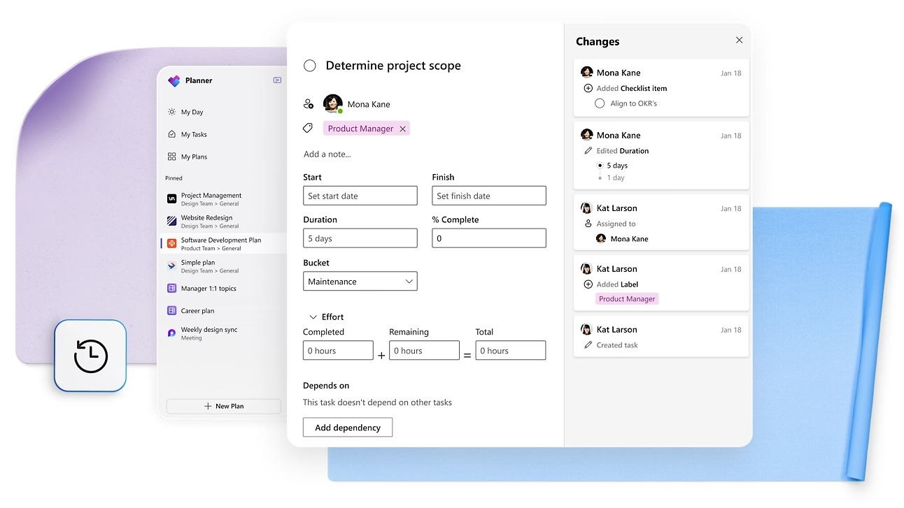 Microsoft Planner screenshot - 10 Mejores Programas para la Planificación de Productos y Roadmaps en 2026