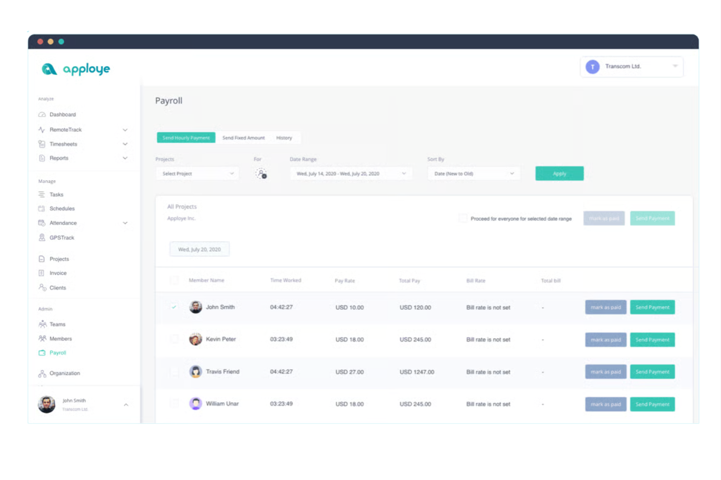 Apploye screenshot - 10 Mejores alternativas a ActivTrak revisadas en 2026