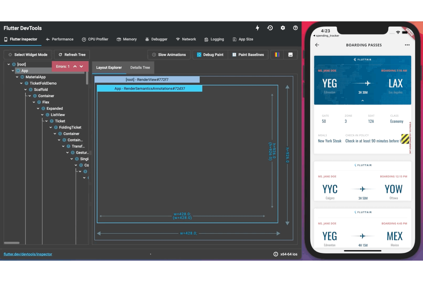 Flutter screenshot - 10 mejores programas de diseño de aplicaciones móviles analizados en 2026