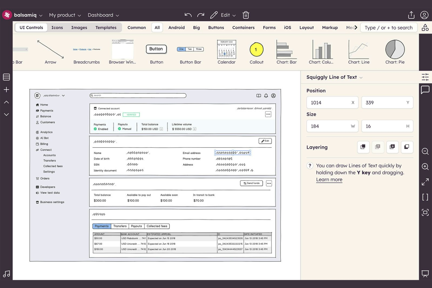 Balsamiq screenshot - 10 Mejores Herramientas para Desarrolladores de IU para Ingenieros Front-End en 2026