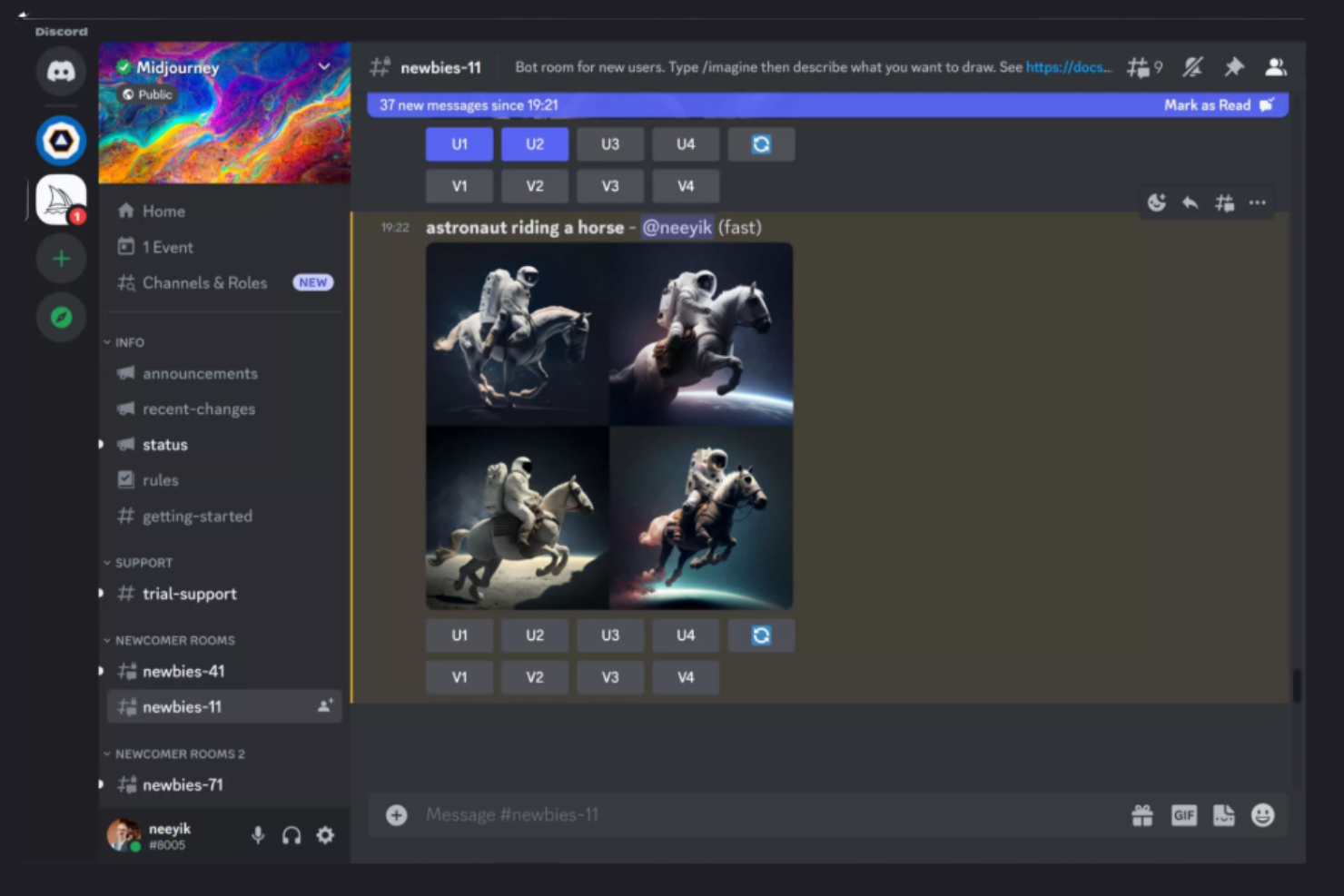 Midjourney screenshot - 10 mejores alternativas a Adobe Firefly seleccionadas para 2026