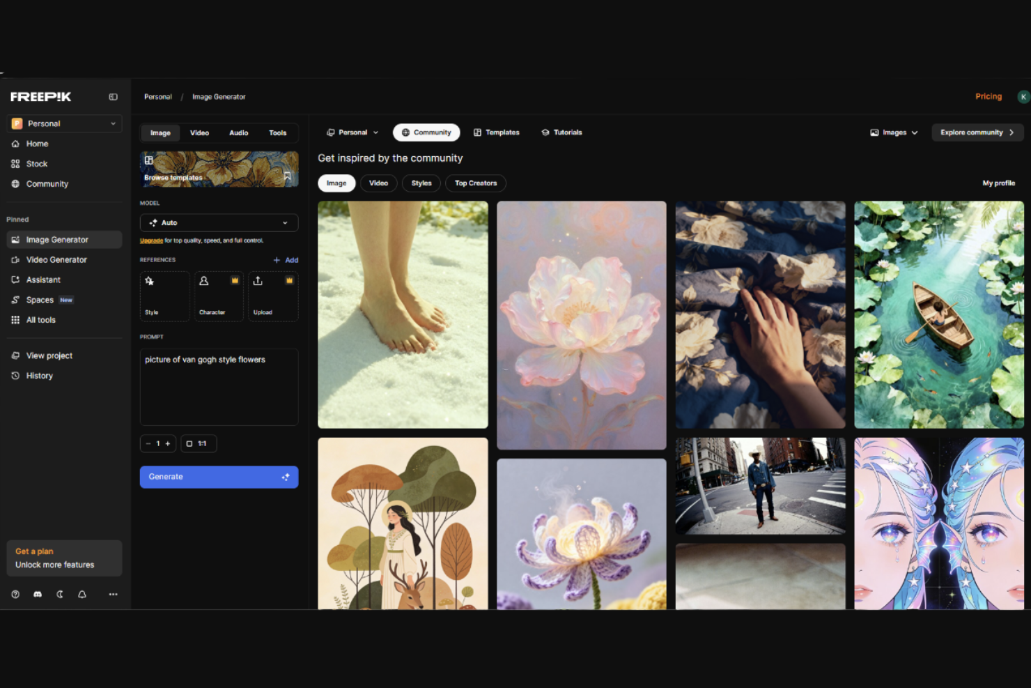 Freepik screenshot - 10 mejores alternativas a Adobe Firefly seleccionadas para 2026