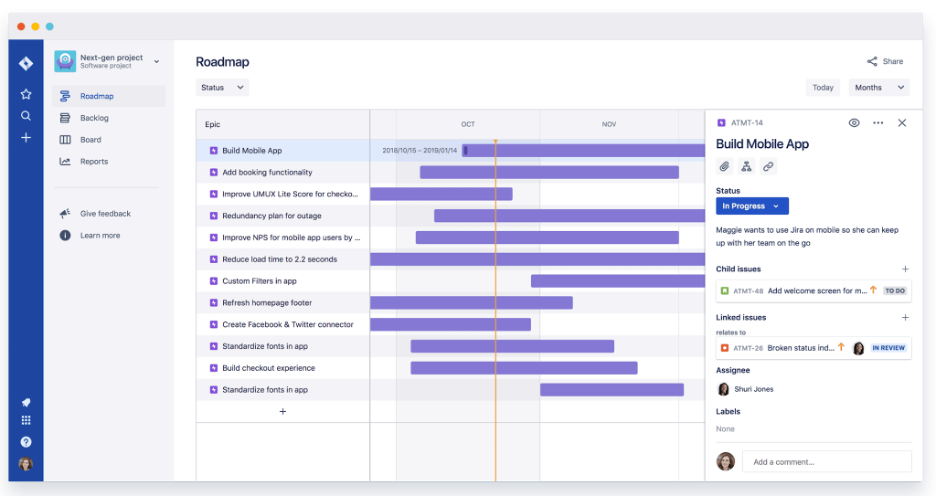 Jira screenshot - 10 Mejores Software de Hojas de Ruta de Producto con IA Analizados en 2026