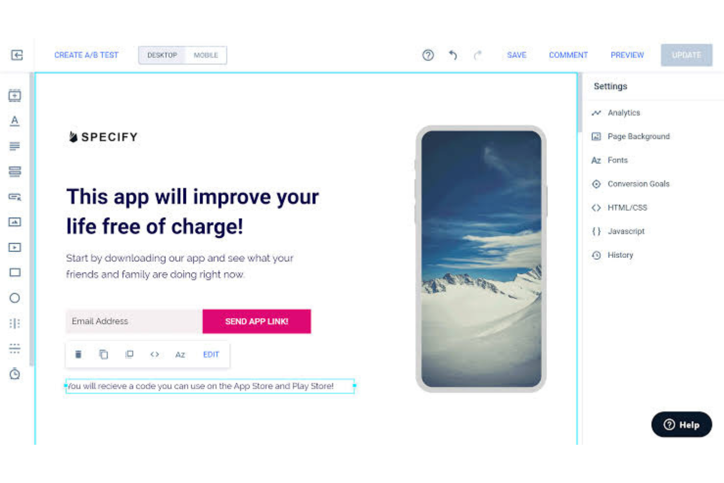 Instapage screenshot - 10 beste alternatieven voor Webflow in 2026