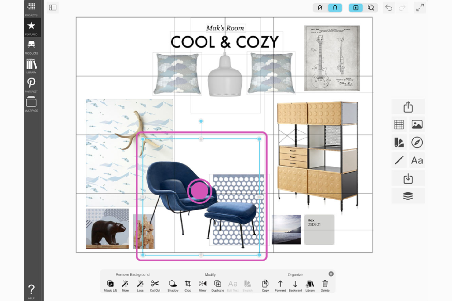 Morpholio Board screenshot - 10 beste gratis moodboardmakers in 2026