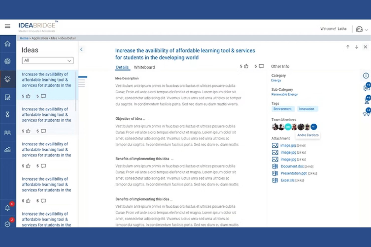 IdeaBridge screenshot - 10 beste gratis software voor ideeënbeheer in 2026