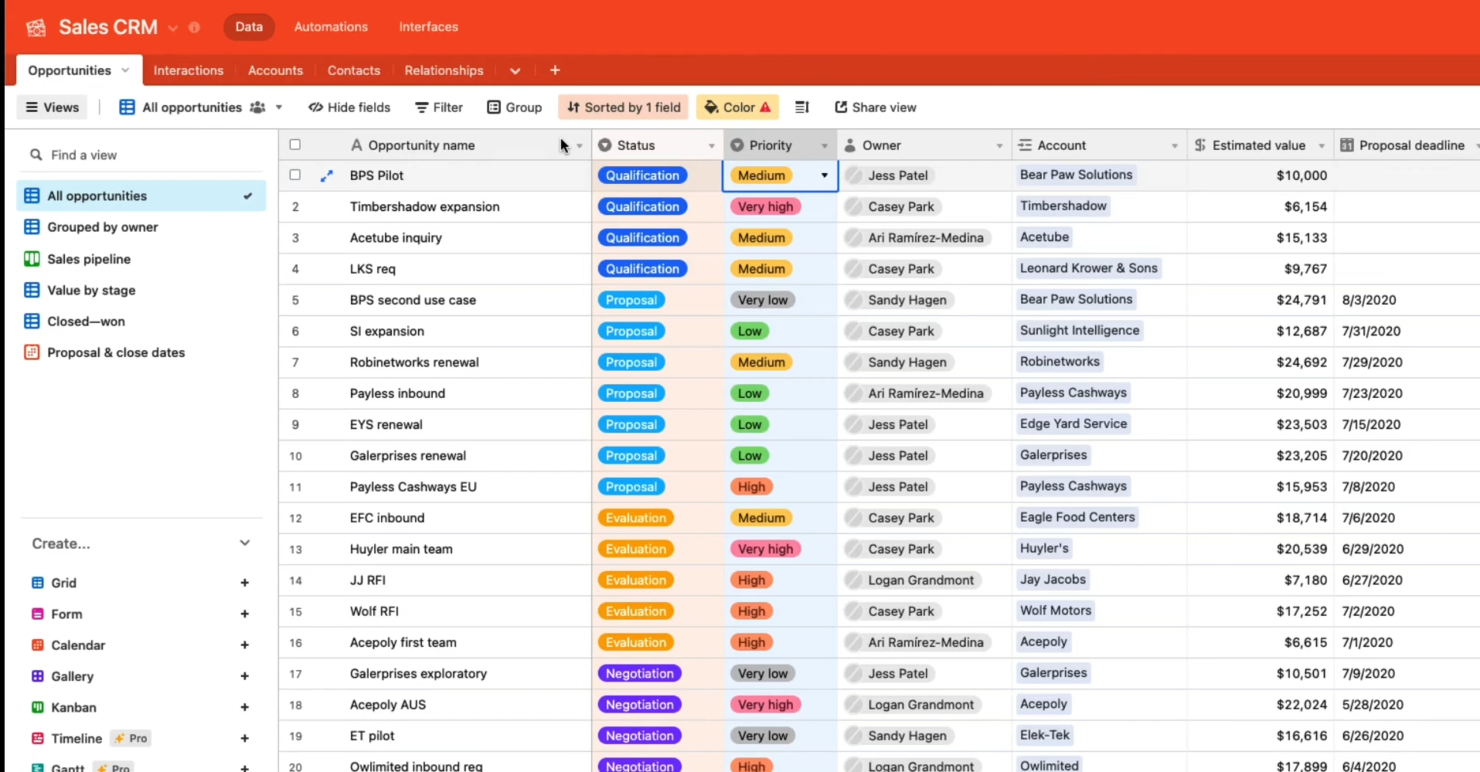 Airtable screenshot - 10 beste monday.com-alternatieven voor projectmanagement in 2026