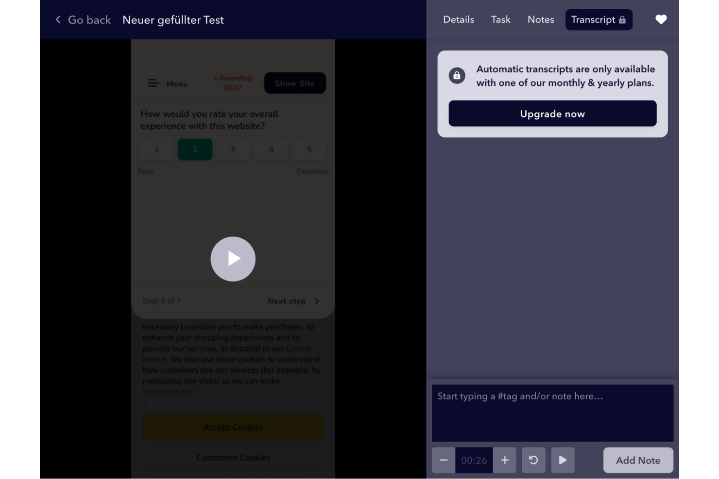 Userbrain screenshot - 10 beste UX-onderzoekstools beoordeeld in 2026