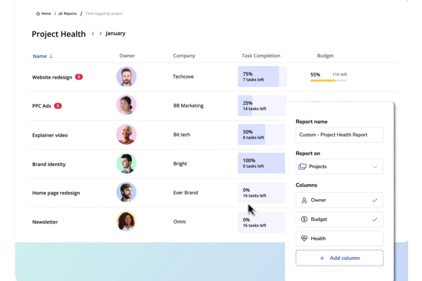 Teamwork screenshot - 8 beste ClickUp-alternatieven voor productteams in 2026