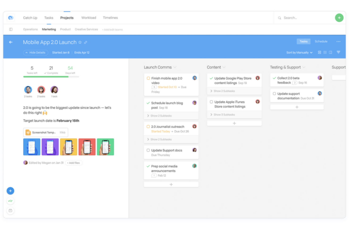Flow screenshot - 10 beste mijlpaalsoftware voor projecttracking in 2026