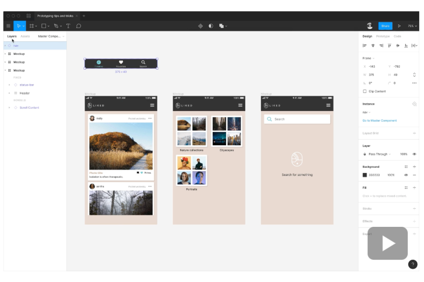 Figma screenshot - 10 beste tools voor mock-ups om ontwerpideeën te delen in 2026