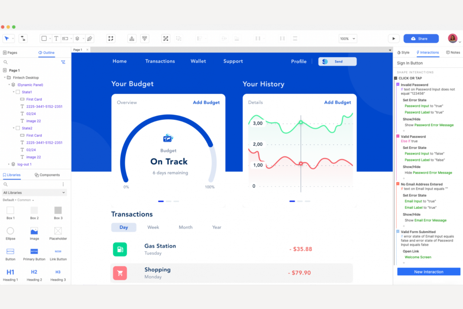 Axure RP screenshot - I 10 migliori concorrenti di Figma che ho testato nel 2026