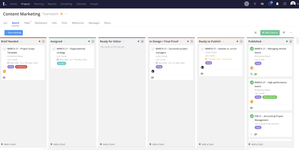 Teamwork.com screenshot - 27 Best Kanban Tools To Improve Workflow Efficiency In 2025