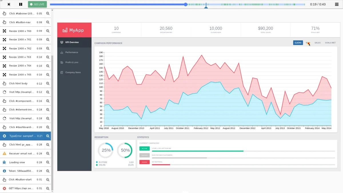 SessionStack screenshot - 10 Best Session Replay Software for 2026