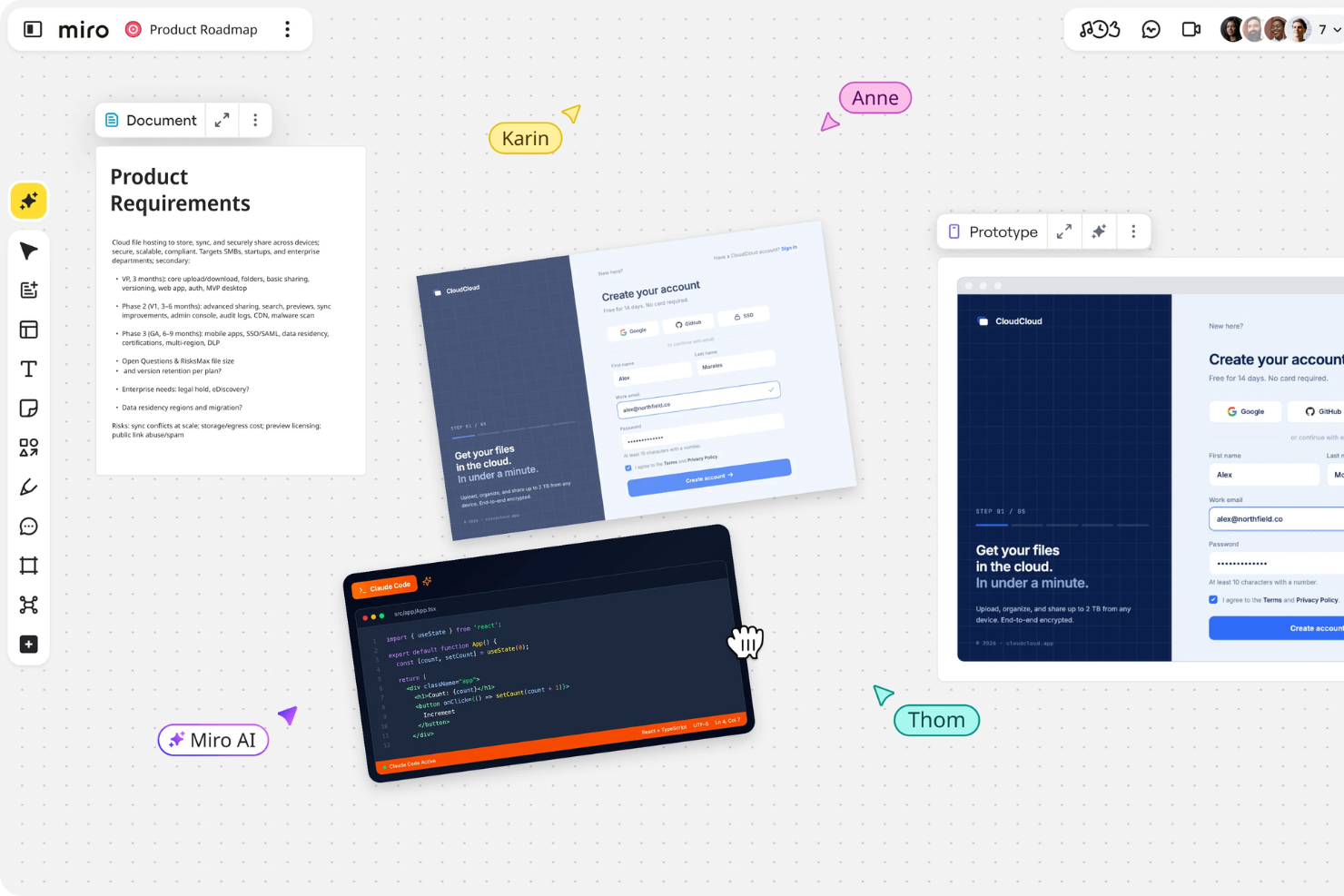 Miro screenshot - 10 Best Prototyping Tools To Test Ideas In 2026