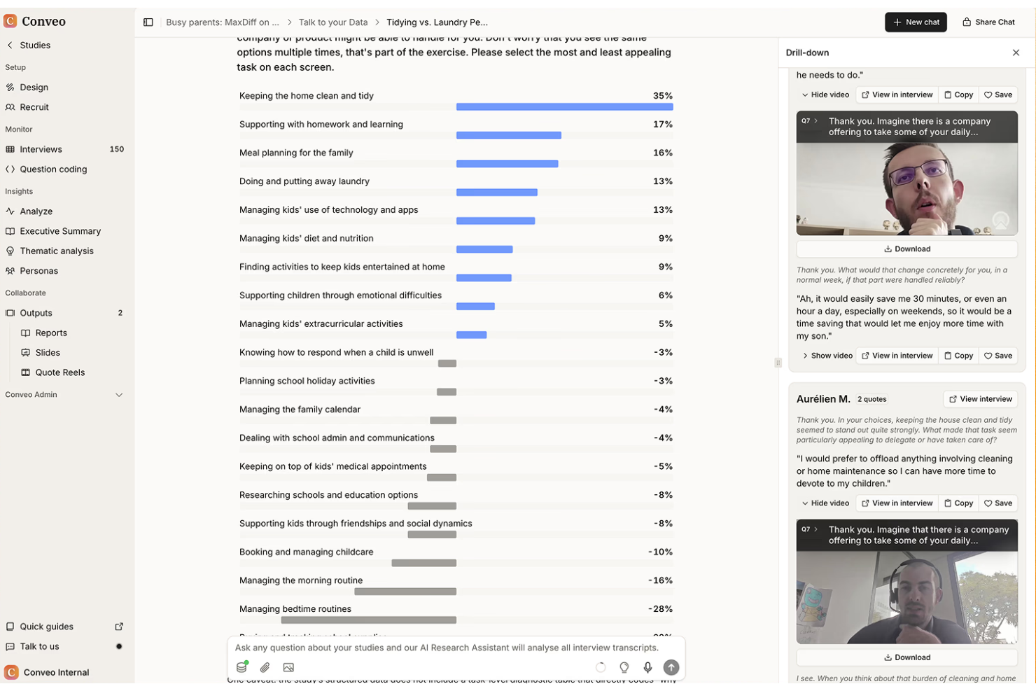 Conveo screenshot - 20 Best AI Market Research Tools in 2026