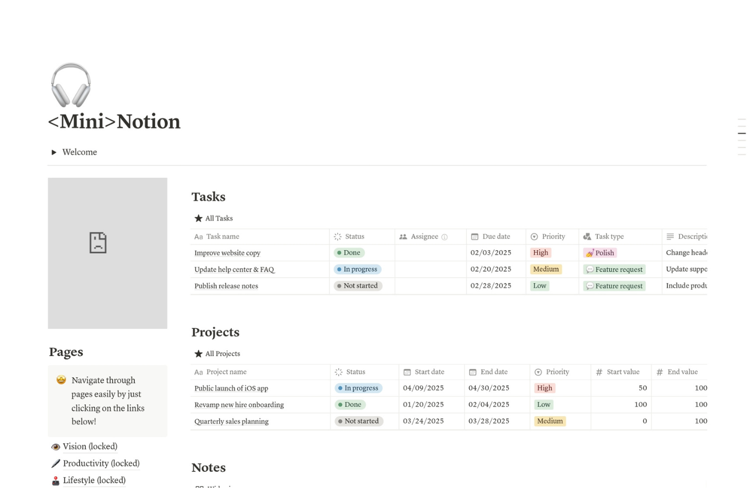 Notion screenshot - 10 Best ClickUp Alternatives Reviewed in 2026