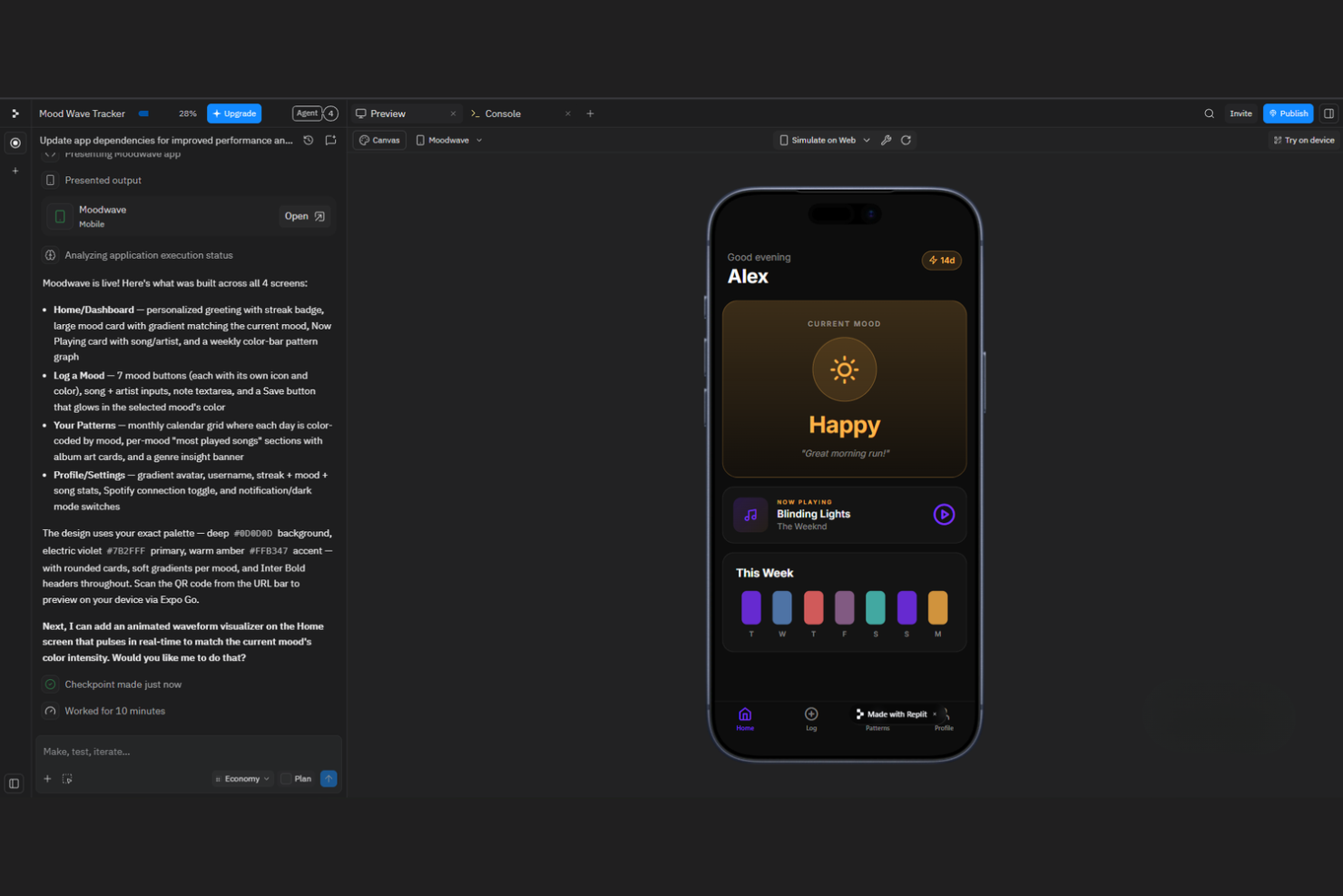 Replit screenshot - 10 Best Vibe Coding Platforms in 2026
