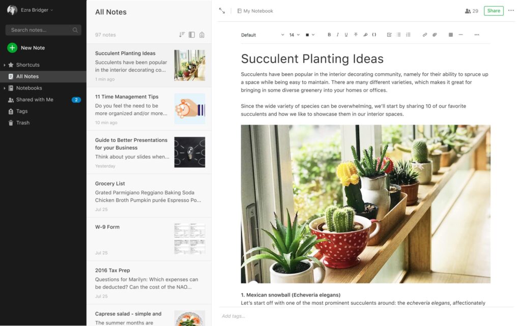 Evernote Screenshot