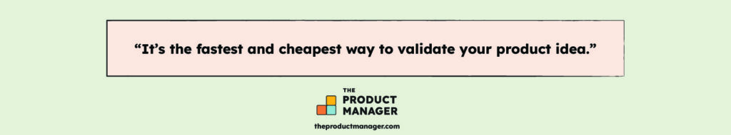 way to validate product idea quote graphic