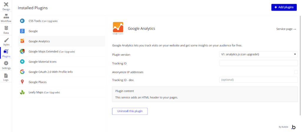 image of bubble website